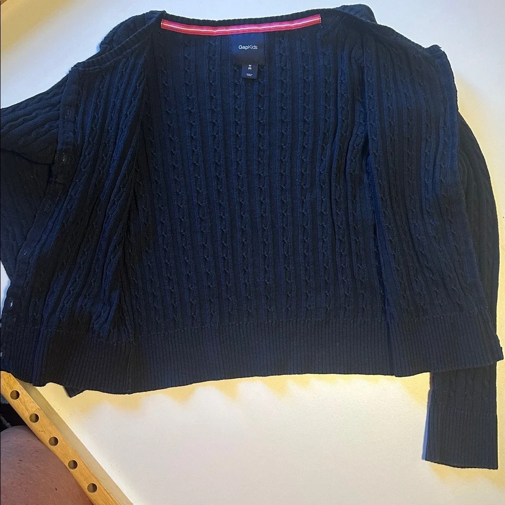 GapKids Navy Cable Knit Sweater Cardigan